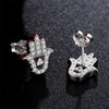 Boucles d&#39;Oreilles Main de Fatma Cœur luxe diamant