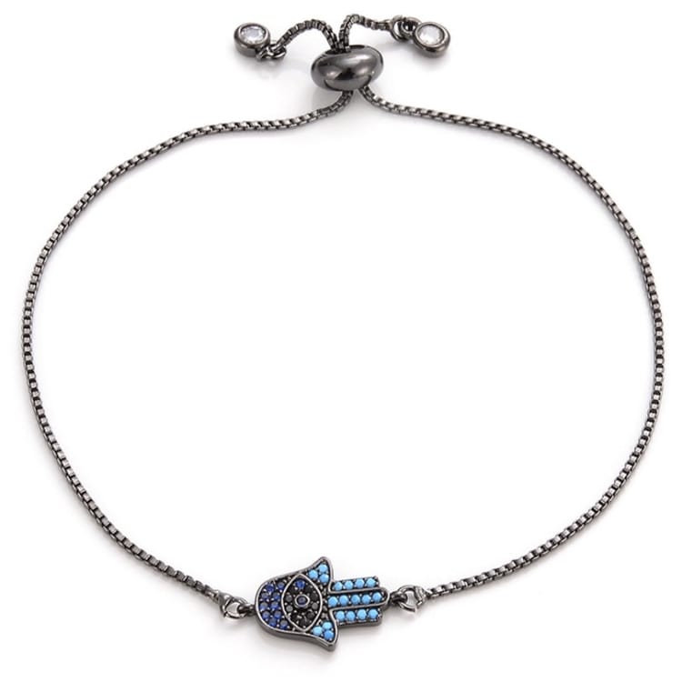 Bracelet Main de Fatma Bleu Sombre