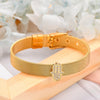 Bracelet Main de Fatma Ceinture Brillants or doré