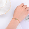 Bracelet Main de Fatma Nuances de Bleu doré or