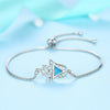 Bracelet Main de Fatma Oeil Triangulaire bleu