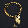 Bracelet Perle Main de Fatma doré